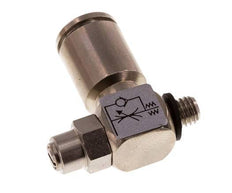 Válvula de control de flujo Codo Meter-In 6 mm - M5 Latón Tornillo Ranurado Banjo