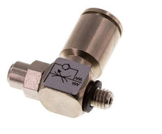 Válvula de control de flujo Codo Meter-In 6 mm - M5 Latón Tornillo Ranurado Banjo