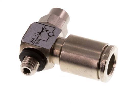 Válvula de control de flujo Codo Meter-In 6 mm - M5 Latón Tornillo Ranurado Banjo