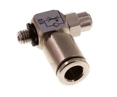 Válvula de control de flujo Codo Meter-In 6 mm - M5 Latón Tornillo Ranurado Banjo