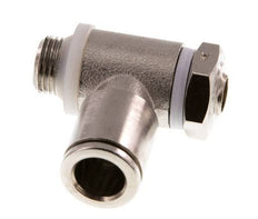 Válvula de control de flujo Codo para medidor 8 mm - G1/8'' Latón Tornillo ranurado Banjo