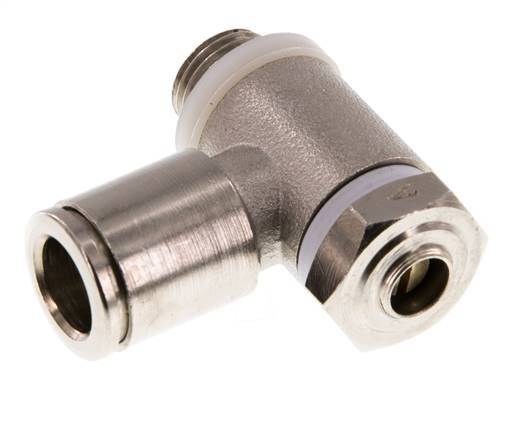 Válvula de control de flujo Codo para medidor 8 mm - G1/8'' Latón Tornillo ranurado Banjo