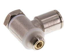 Válvula de control de flujo Codo para medidor 8 mm - G1/8'' Latón Tornillo ranurado Banjo