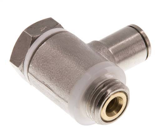 Válvula de control de flujo Codo para medidor 6 mm - G1/4'' Latón Tornillo Ranurado Banjo
