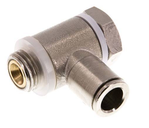 Válvula de control de flujo Codo de medición 8 mm - G1/4'' Latón Tornillo ranurado Banjo