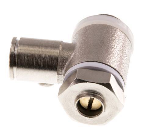 Válvula de control de flujo Codo de medición 8 mm - G1/4'' Latón Tornillo ranurado Banjo