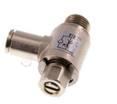 Válvula de control de flujo Codo de salida del medidor 4 mm - G1/8'' Tornillo ranurado de latón