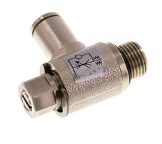 Válvula de control de flujo Codo de salida del medidor 4 mm - G1/8'' Tornillo ranurado de latón
