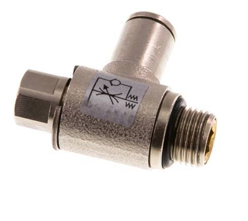 Válvula de control de flujo Codo de salida del medidor 4 mm - G1/8'' Tornillo ranurado de latón
