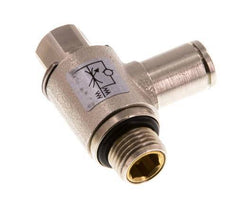 Válvula de control de flujo Codo de salida del medidor 4 mm - G1/8'' Tornillo ranurado de latón