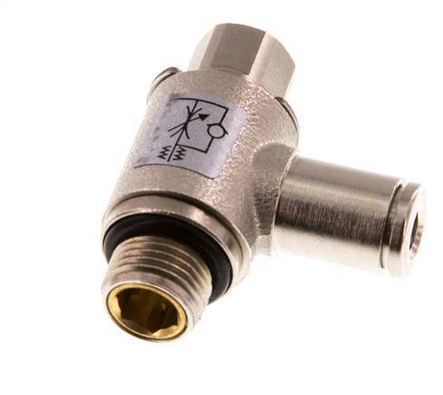 Válvula de control de flujo Codo de salida del medidor 4 mm - G1/8'' Tornillo ranurado de latón