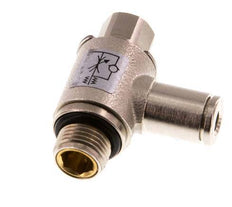 Válvula de control de flujo Codo de salida del medidor 4 mm - G1/8'' Tornillo ranurado de latón