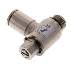 Válvula reguladora de caudal Codo de salida de contador 6 mm - G1/8'' Tornillo ranurado de latón