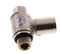 Válvula reguladora de caudal Codo de salida de contador 6 mm - G1/8'' Tornillo ranurado de latón