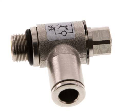 Válvula reguladora de caudal Codo de salida de contador 6 mm - G1/8'' Tornillo ranurado de latón