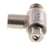 Válvula de control de flujo Codo de salida del medidor 8 mm - G1/4'' Tornillo ranurado de latón