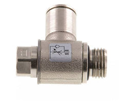 Válvula de control de flujo Codo de salida del medidor 8 mm - G1/4'' Tornillo ranurado de latón