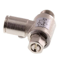 Válvula de control de flujo Codo de medición 6 mm - G1/8'' Tornillo ranurado de latón