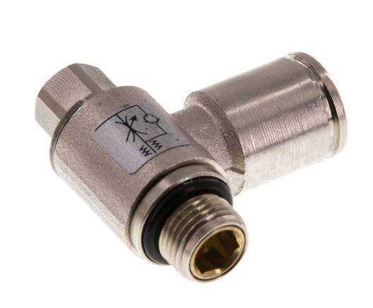 Válvula de control de flujo Codo de medición 8 mm - G1/8'' Tornillo ranurado de latón