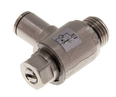 Válvula de control de flujo Codo de medición 6 mm - G1/4'' Tornillo ranurado de latón