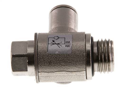 Válvula de control de flujo Codo de medición 6 mm - G1/4'' Tornillo ranurado de latón