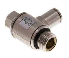 Válvula de control de flujo Codo de medición 6 mm - G1/4'' Tornillo ranurado de latón