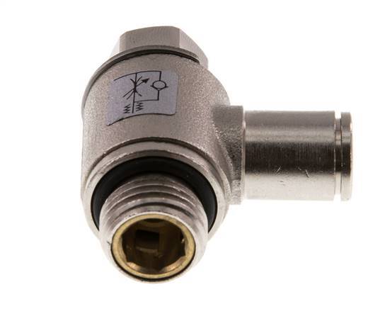Válvula de control de flujo Codo de medición 6 mm - G1/4'' Tornillo ranurado de latón