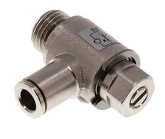 Válvula de control de flujo Codo de medición 6 mm - G1/4'' Tornillo ranurado de latón