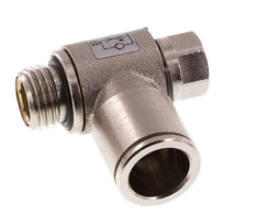 Válvula de control de flujo Codo de medición 12 mm - G1/4'' Tornillo ranurado de latón