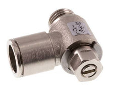 Válvula de control de flujo Codo de medición 12 mm - G1/4'' Tornillo ranurado de latón