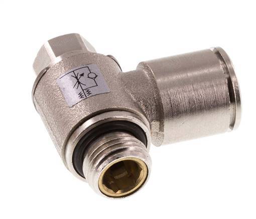 Válvula de control de flujo Codo de medición 12 mm - G1/4'' Tornillo ranurado de latón