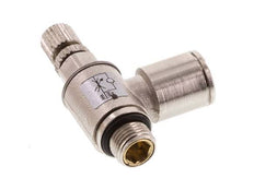 Válvula de control de flujo Codo de medición 8 mm - G1/8'' Tornillo moleteado de latón