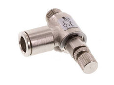 Válvula de control de flujo Codo de medición 8 mm - G1/8'' Tornillo moleteado de latón
