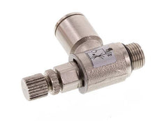 Válvula de control de flujo Codo de medición 8 mm - G1/8'' Tornillo moleteado de latón