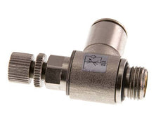 Válvula de control de flujo Codo para medidor 10 mm - G1/4'' Tornillo moleteado de latón