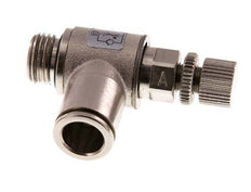 Válvula de control de flujo Codo para medidor 10 mm - G1/4'' Tornillo moleteado de latón