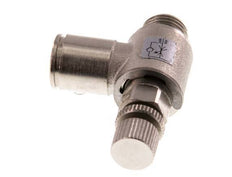 Válvula de control de flujo Codo para medidor 10 mm - G1/4'' Tornillo moleteado de latón