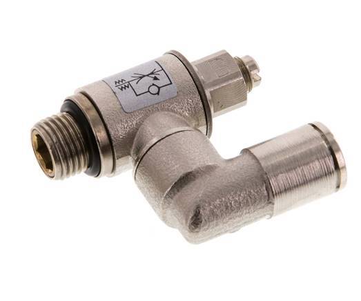 Válvula de control de flujo Medidor-Afuera Giratorio 6 mm - G1/8'' Tornillo Ranurado de Latón