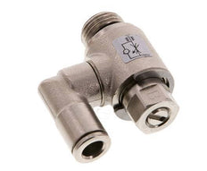 Válvula de control de flujo Medidor-Afuera Giratorio 6 mm - G1/4'' Tornillo Ranurado de Latón