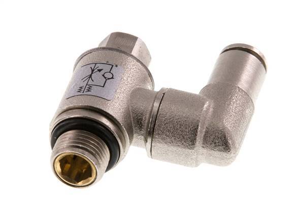 Válvula de control de flujo Meter-In Giratoria 4 mm - G1/8'' Tornillo ranurado de latón