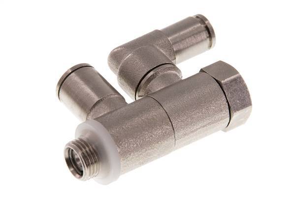 Válvula de retención accionada por piloto 6mm y codo macho G1/8'' Latón 0.5-10bar (7-145psi)