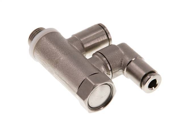 Válvula de retención accionada por piloto 6mm y codo macho G1/8'' Latón 0.5-10bar (7-145psi)