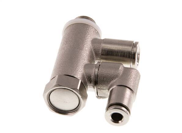 Válvula de retención accionada por piloto 6mm y codo macho G1/8'' Latón 0.5-10bar (7-145psi)