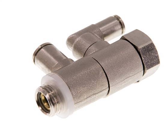 Válvula de retención accionada por piloto 6mm y codo macho G1/4'' Latón 0.5-10bar (7-145psi)