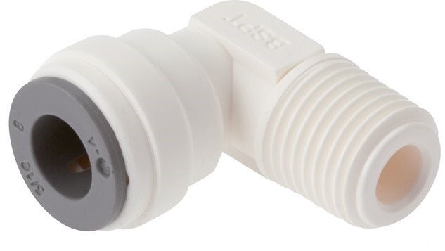 Codo de 90 grados 8mm x R1/4'' con rosca macho POM EPDM [5 piezas]