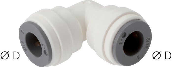 12mm 90deg Elbow Push-in Fitting POM EPDM [2 Pieces]