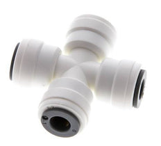 6mm Cross Push-in Fitting POM EPDM FDA [2 Pieces]