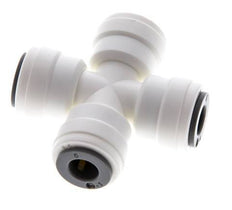 6mm Cross Push-in Fitting POM EPDM FDA [2 Pieces]