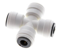 6mm Cross Push-in Fitting POM EPDM FDA [2 Pieces]
