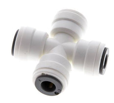 6mm Cross Push-in Fitting POM EPDM FDA [2 Pieces]